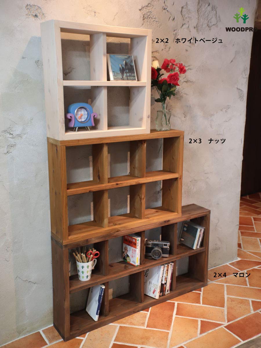 Amazon.co.jp: WOODPRO 格子ラック200型(内寸20cm)5×5 幅113.8cm×奥行